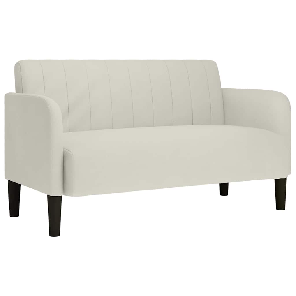 Loveseat soffa creme 109 cm sammet