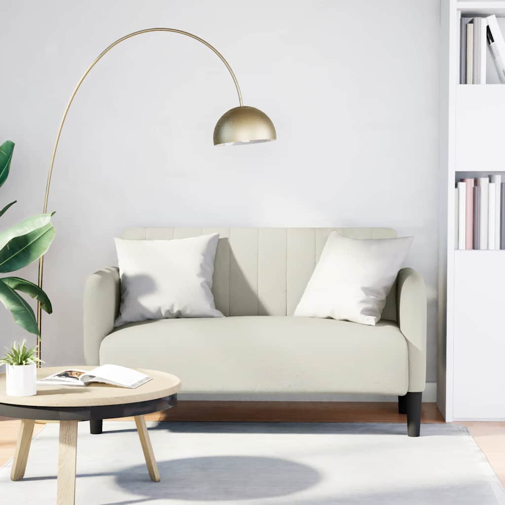 Loveseat soffa creme 109 cm sammet