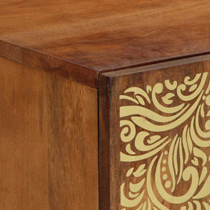 TV-skåp med låda Honung brun 105 x 33 x 46 cm Massivt mangoträ