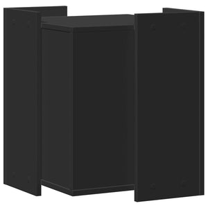 Skåp för kattlåda svart 42x42x51 cm konstruerat trä