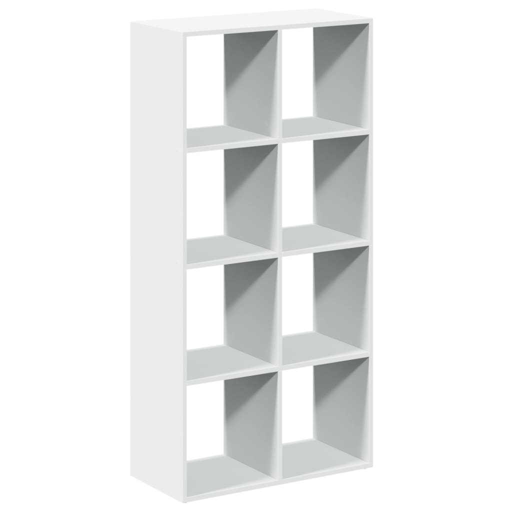 Rumsavdelare bokhylla vit 69,5x29x137,5 cm konstruerat trä