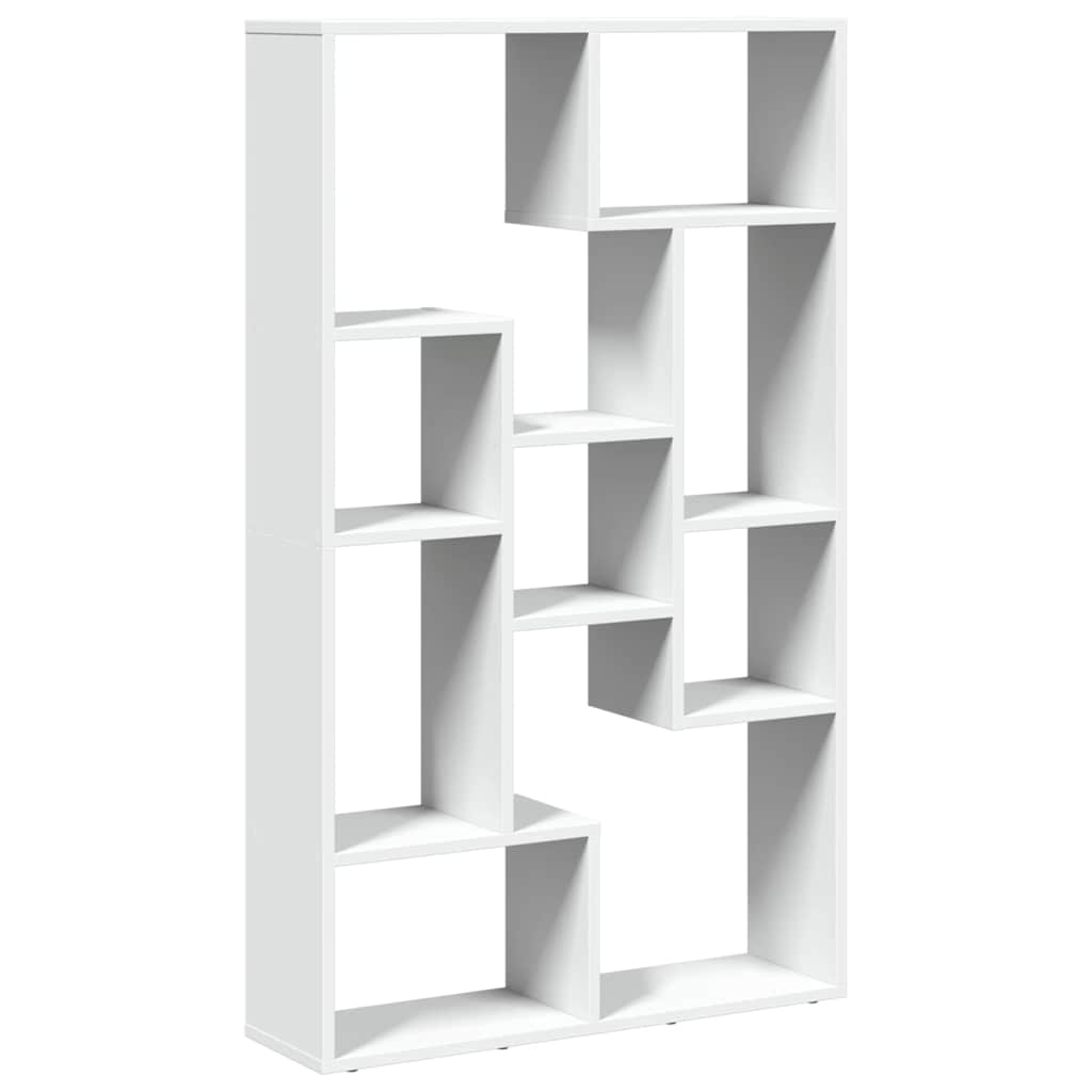 Bokhylla vit 72x20x120,5 cm konstruerat trä