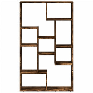 Bokhylla rökfärgad ek 72x20x120 cm konstruerat trä