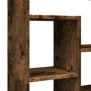 Bokhylla rökfärgad ek 72x20x120 cm konstruerat trä