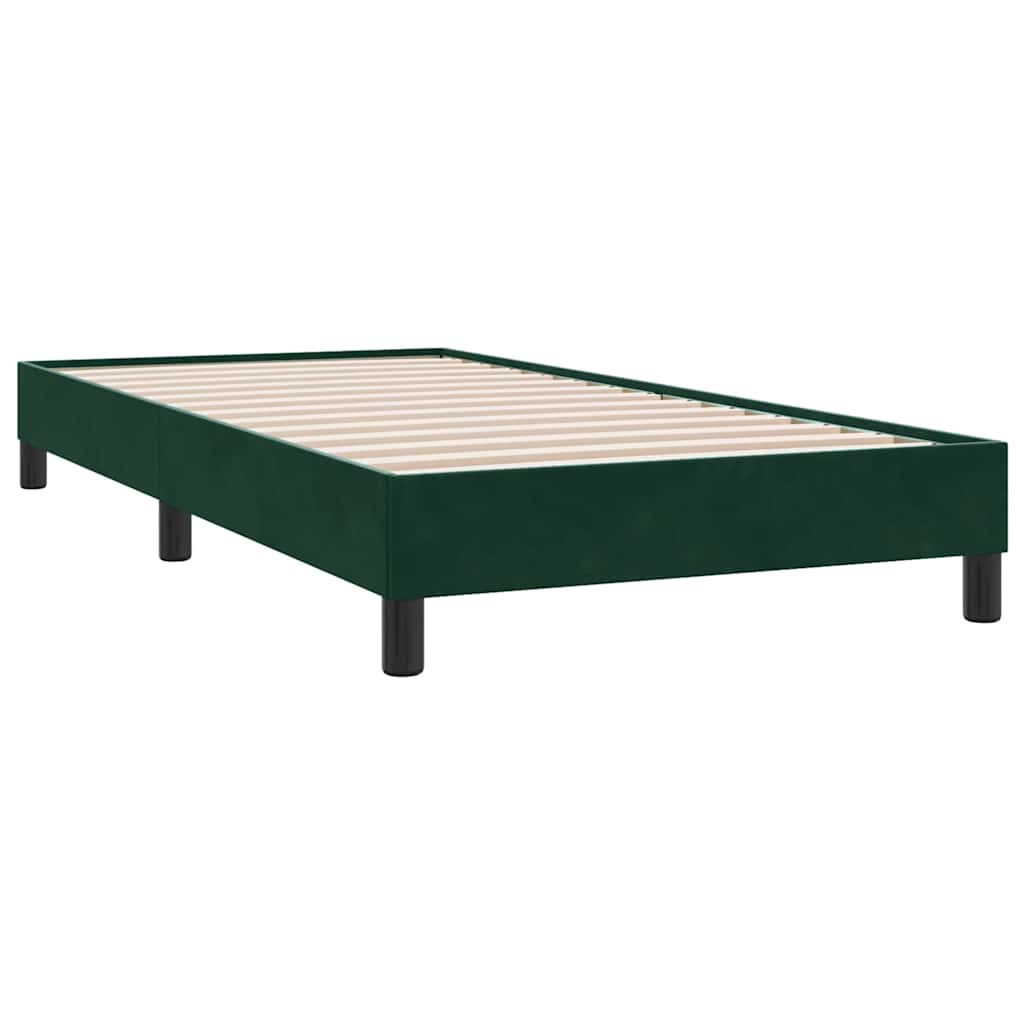 Sängram utan madrass mörkgrön 80x220 cm sammet