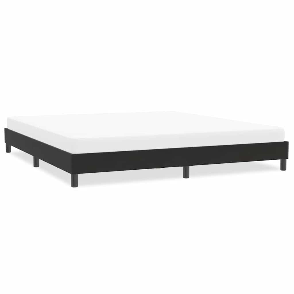 Sängram utan madrass svart 200x220 cm sammet