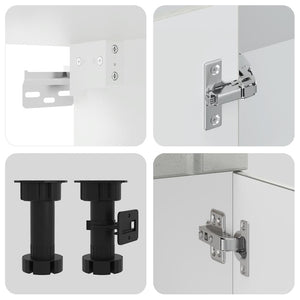 Köksskåpsset Lucca 11 delar betonggrå konstruerat trä