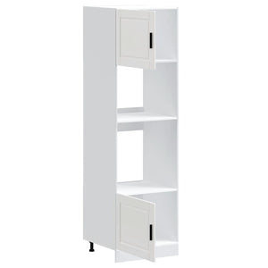 Ugnsskåp 2 st Porto vit konstruerat trä