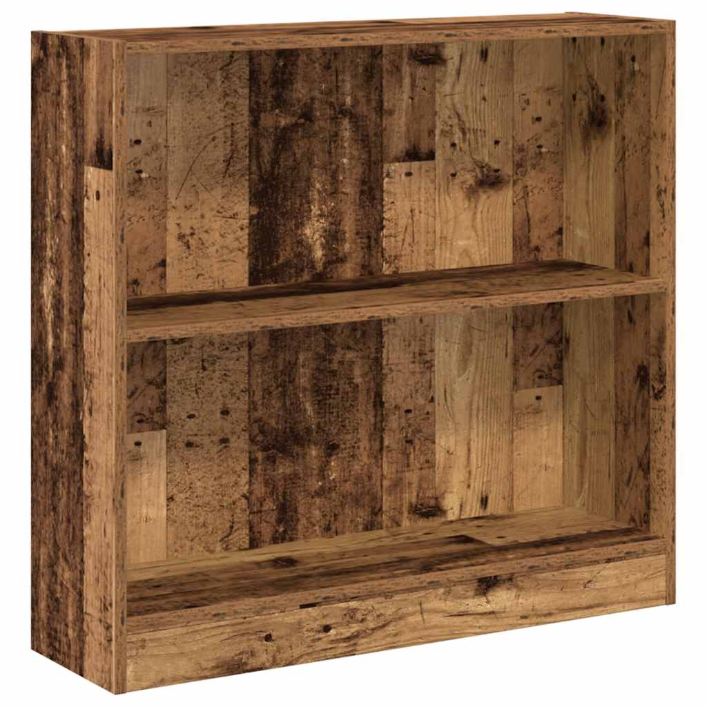 Bokhylla åldrat trä 80x24x76 cm konstruerat trä