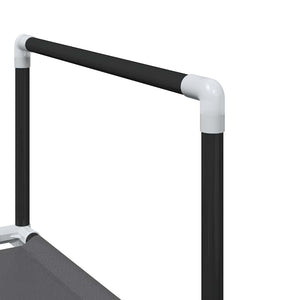 Skohylla 8 hyllor svart 44x28x145 cm fiberduk