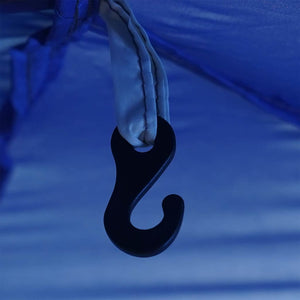 Pooltält Azurblå 366 x 305 x 231 cm Polyester och Fiberglas