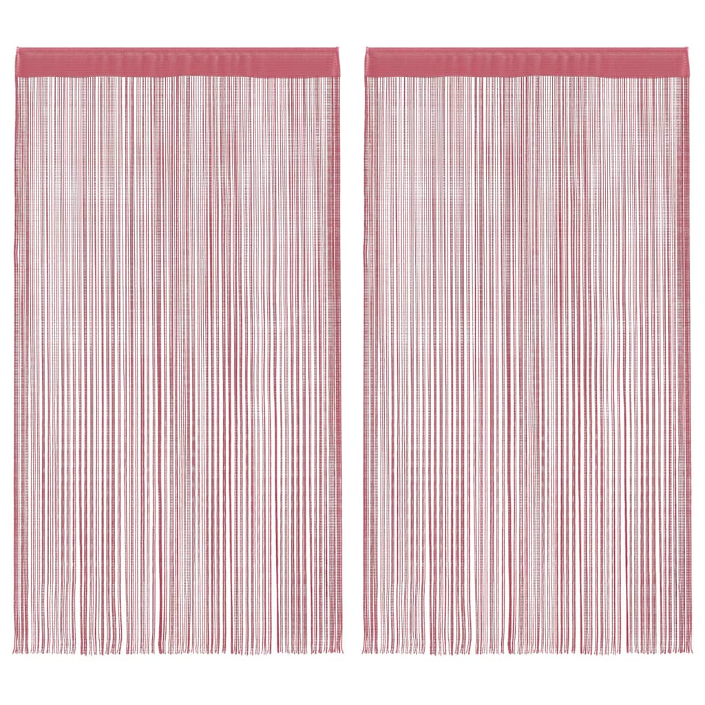 Stränggardiner 2 st rosa 140x250 cm