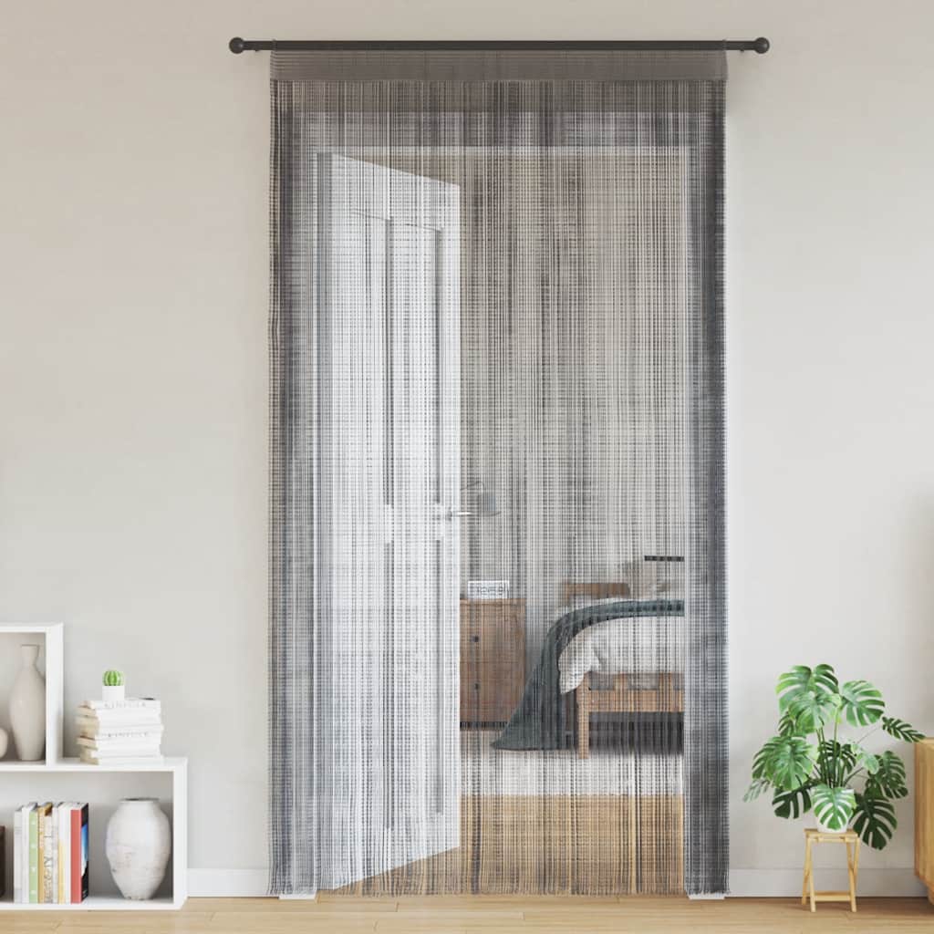 Snörgardiner 2 st antracit 140x250 cm