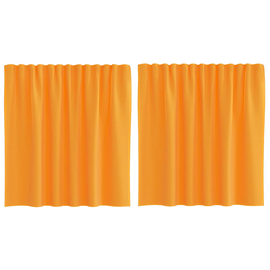 Voile gardiner med stångfickor 2 st orange