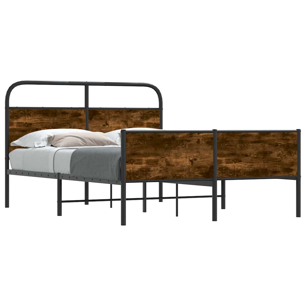 Sängram utan madrass sonoma-ek 120x190 cm konstruerad trä