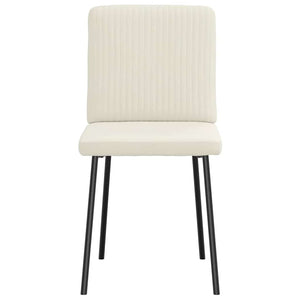 Matstolar 6 st gräddvit sammet