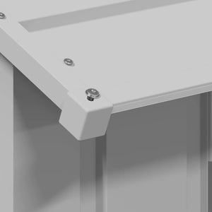 Hundkoja med tak 83x130x85 cm galvaniserat stål