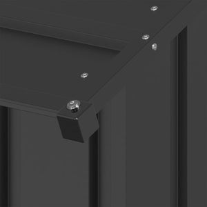 Hundkoja med tak 131x101x102 cm galvaniserat stål