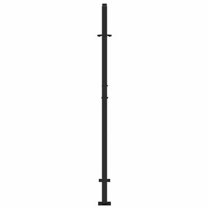 Trädgårdsgrind svart 100x150 cm stål flammdesign