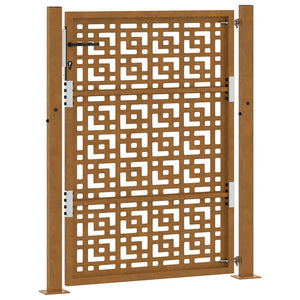 Trädgårdsgrind 100x125 cm väderbeständig stålkorsdesign