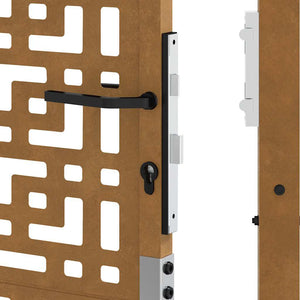 Trädgårdsgrind 100x125 cm väderbeständig stålkorsdesign