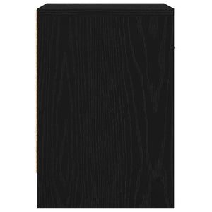 Sängbord med låda svart 39x28x41 cm