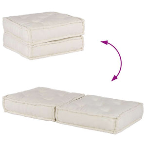 2-sits modulsoffakrämfärgat tyg 140x70x36