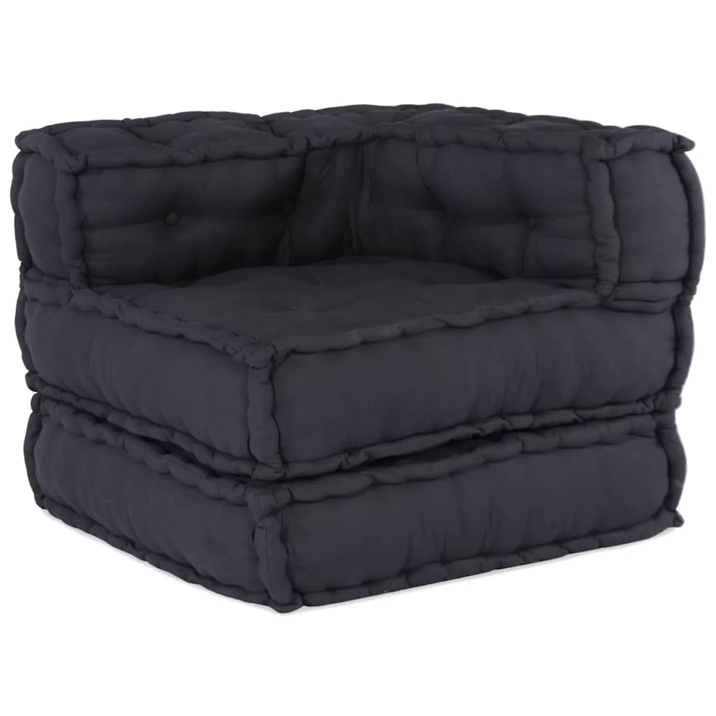 Modulär soffa antracit 70x70x54 tyg