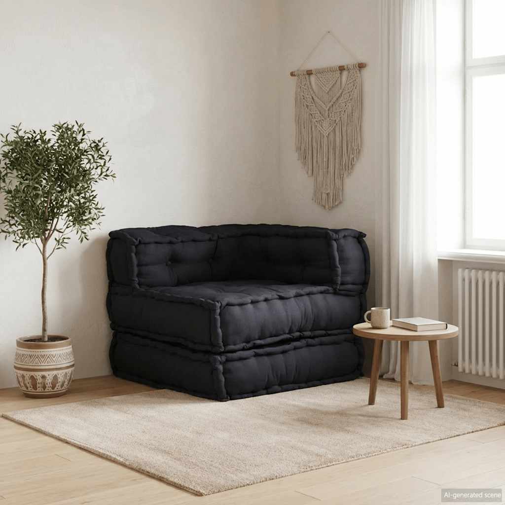 Modulär soffa antracit 70x70x54 tyg