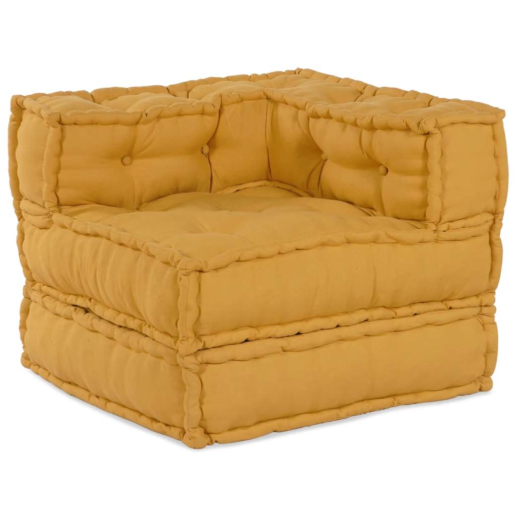 Modulär soffa gul 70x70x54 tyg