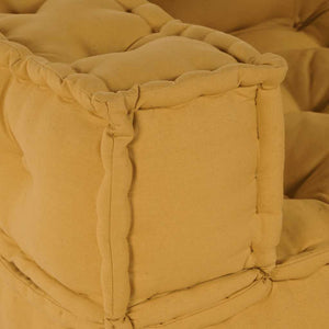 2-sits modulsoffa gul 140x70x36 tyg