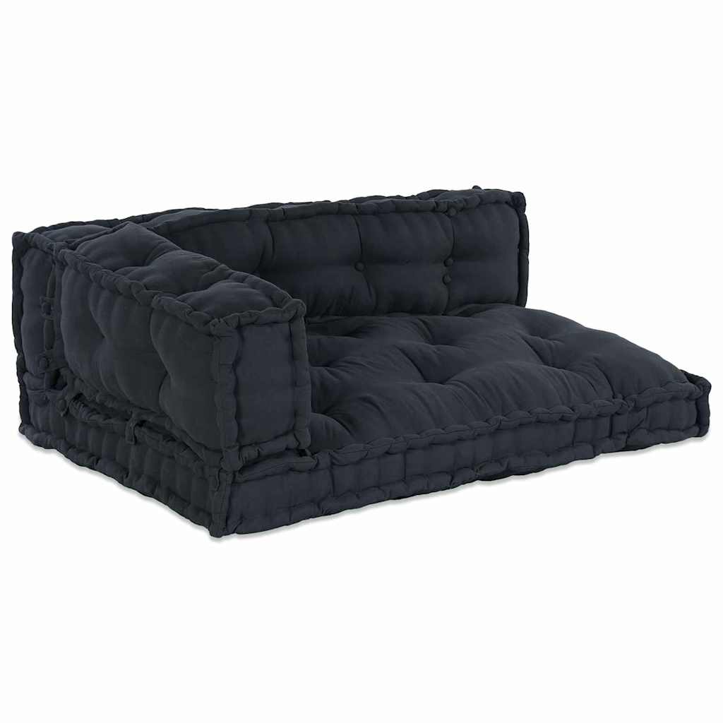 Pallettsoffa Kudde 3 st Tyg Antracit 120 x 80 x 38 cm