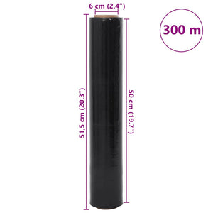 Sträckfilm 2 st Svart 23 μm 50 cm x 300 m