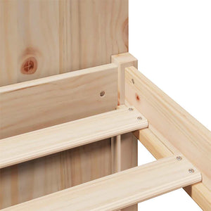 Säng med bokhylla utan madrass 120x200 cm massiv furu