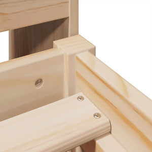 Sängram utan madrass 90x200 cm massiv furu