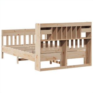 Sängram utan madrass 140x190 cm massiv furu