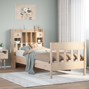 Sängram utan madrass 90x190 cm massiv furu