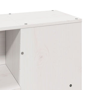 Sängram utan madrass vit 135x190 cm massiv furu