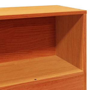 Sängram utan madrass vaxbrun 100x200 cm massiv furu