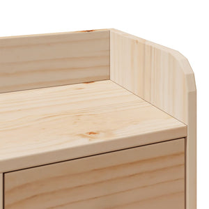 Säng med bokhylla utan madrass 180x200cm massiv furu