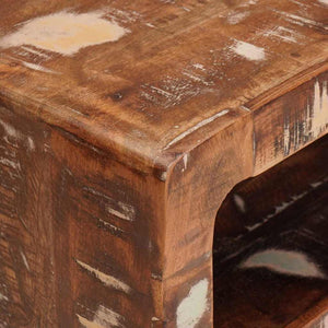 Sidobord med hylla Brun 40 x 32 x 46 cm Solid återvunnen trä