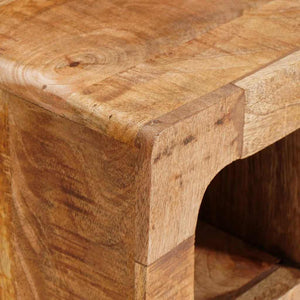 Vinställ med lagring Brun 44 x 30 x 35 cm Massivt mangoträ