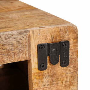 Vinställ med lagring Brun 44 x 30 x 35 cm Massivt mangoträ