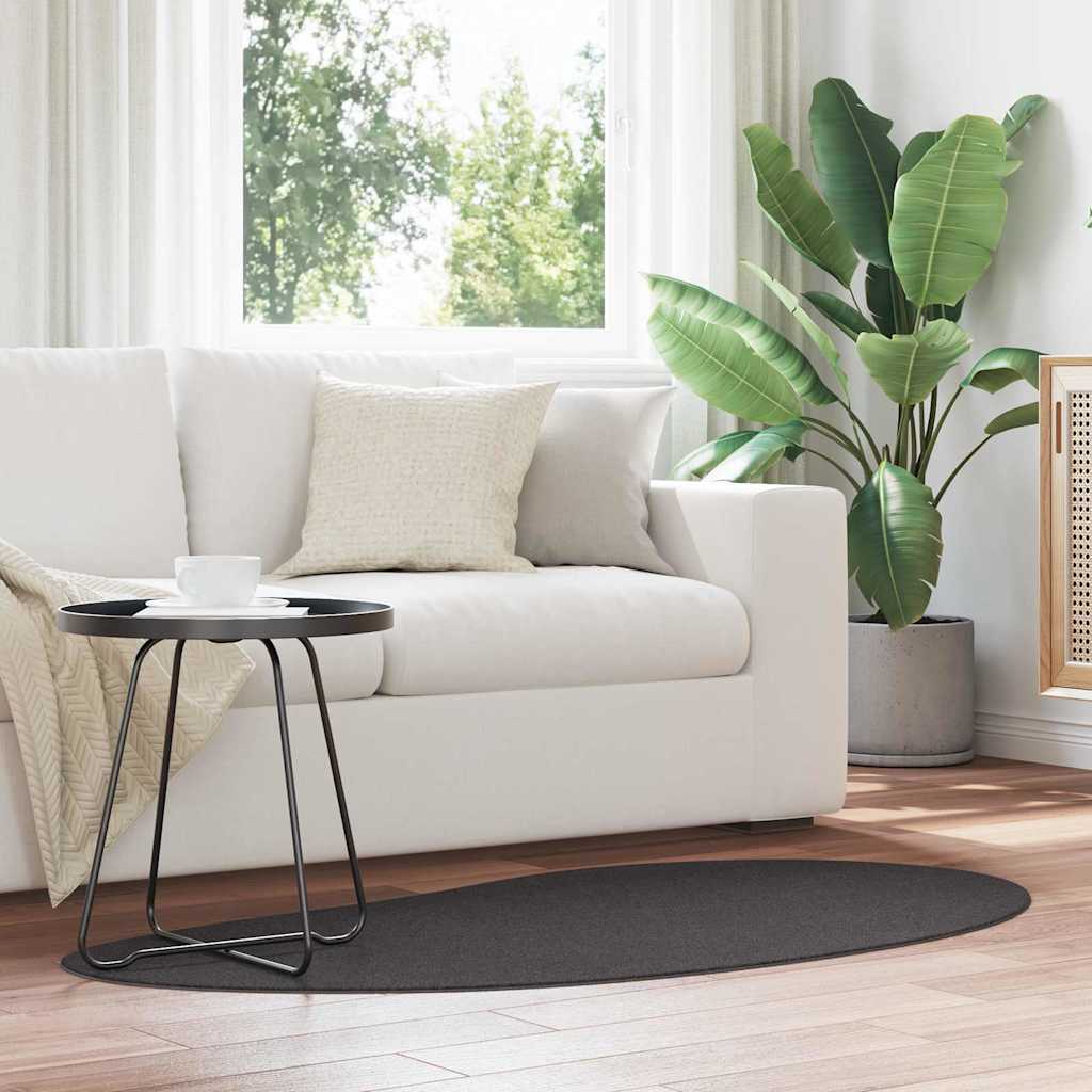 Områdesmattor HUARTE Antracit 80 x 150 cm Polyester