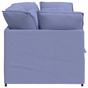 Modulsoffa med kuddar tyg jeans blå