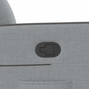 Reclinerfåtölj med uppresningshjälp ljusgrå tyg