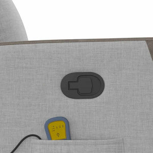 Massagefåtölj med uppresningshjälp molngrå tyg