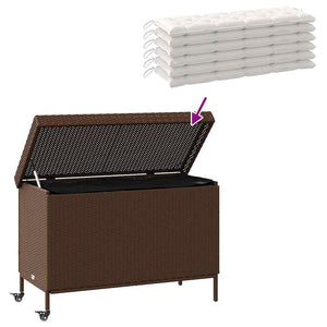 Dynbox på hjul brun 110x55x73 cm konstrottning