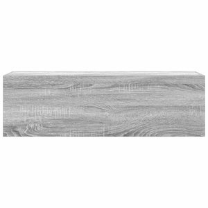 Väggskåp för badrum grå sonoma 100x25x30 cm konstruerat trä