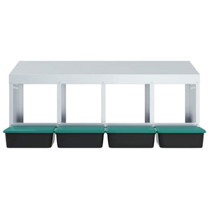 Hönsholk 4 fack Väggmonterad galvaniserad stål